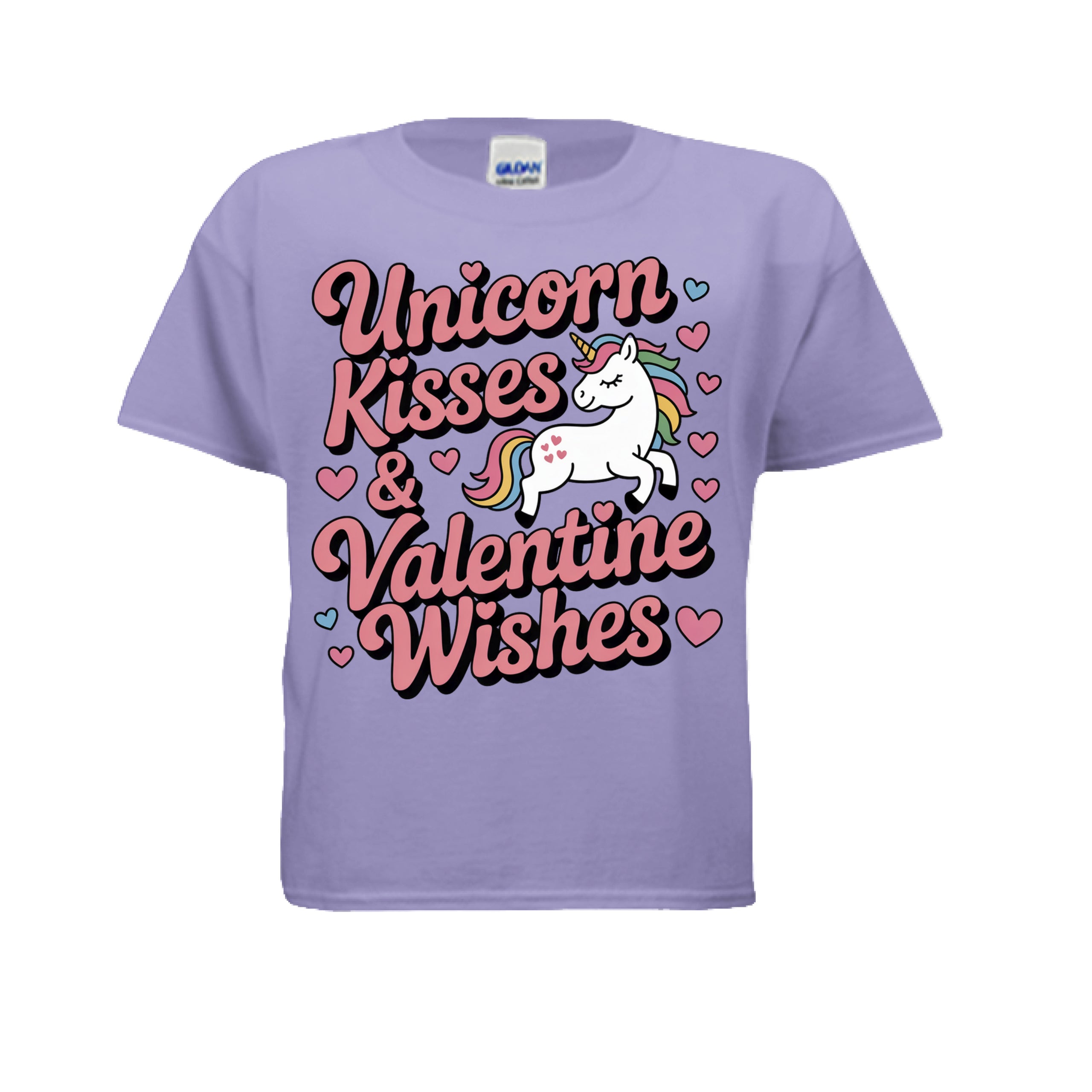 Unicorn Girls Valentines Day T-Shirt