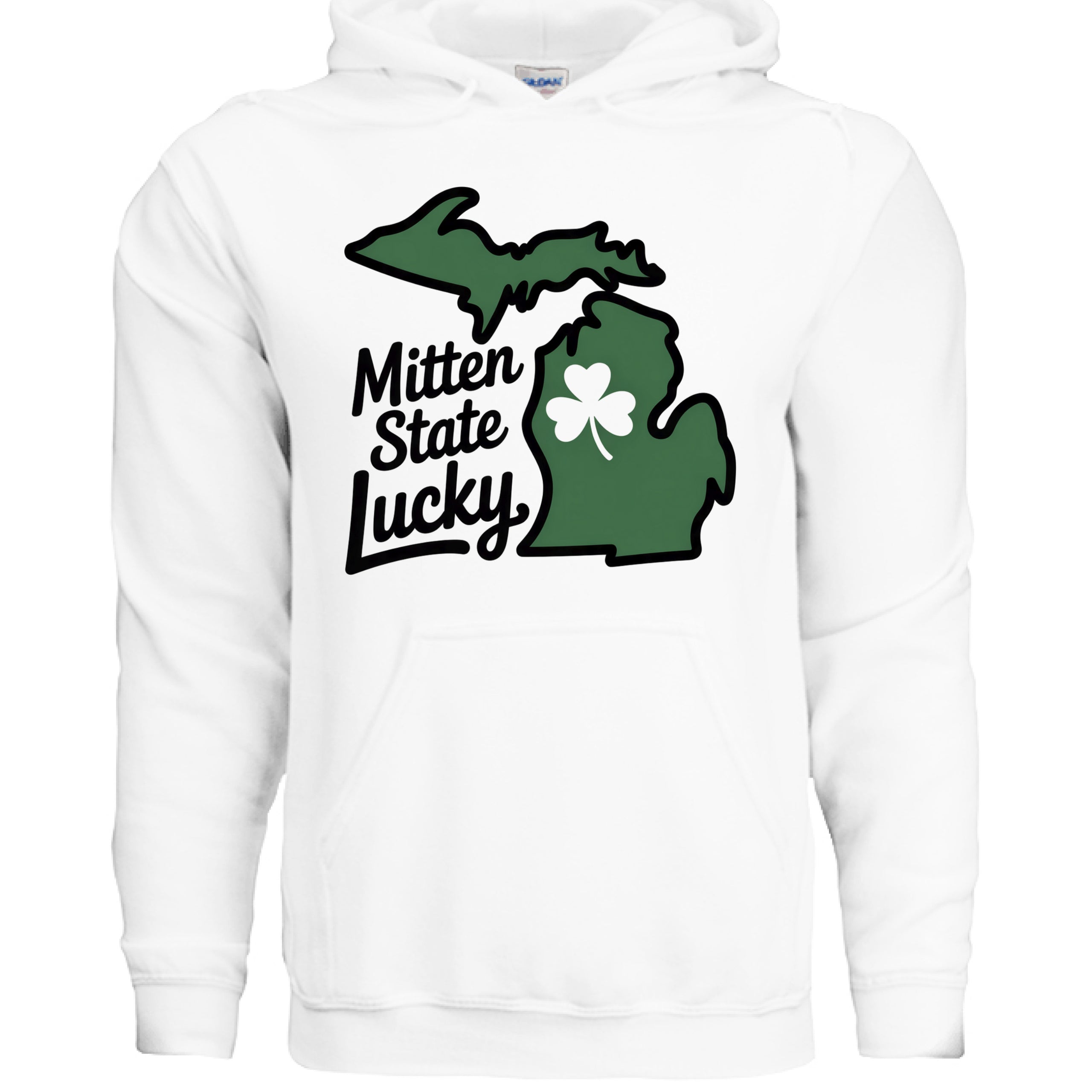 Mitten State Lucky St. Patrick's Day Unisex Hooded Sweatshirt