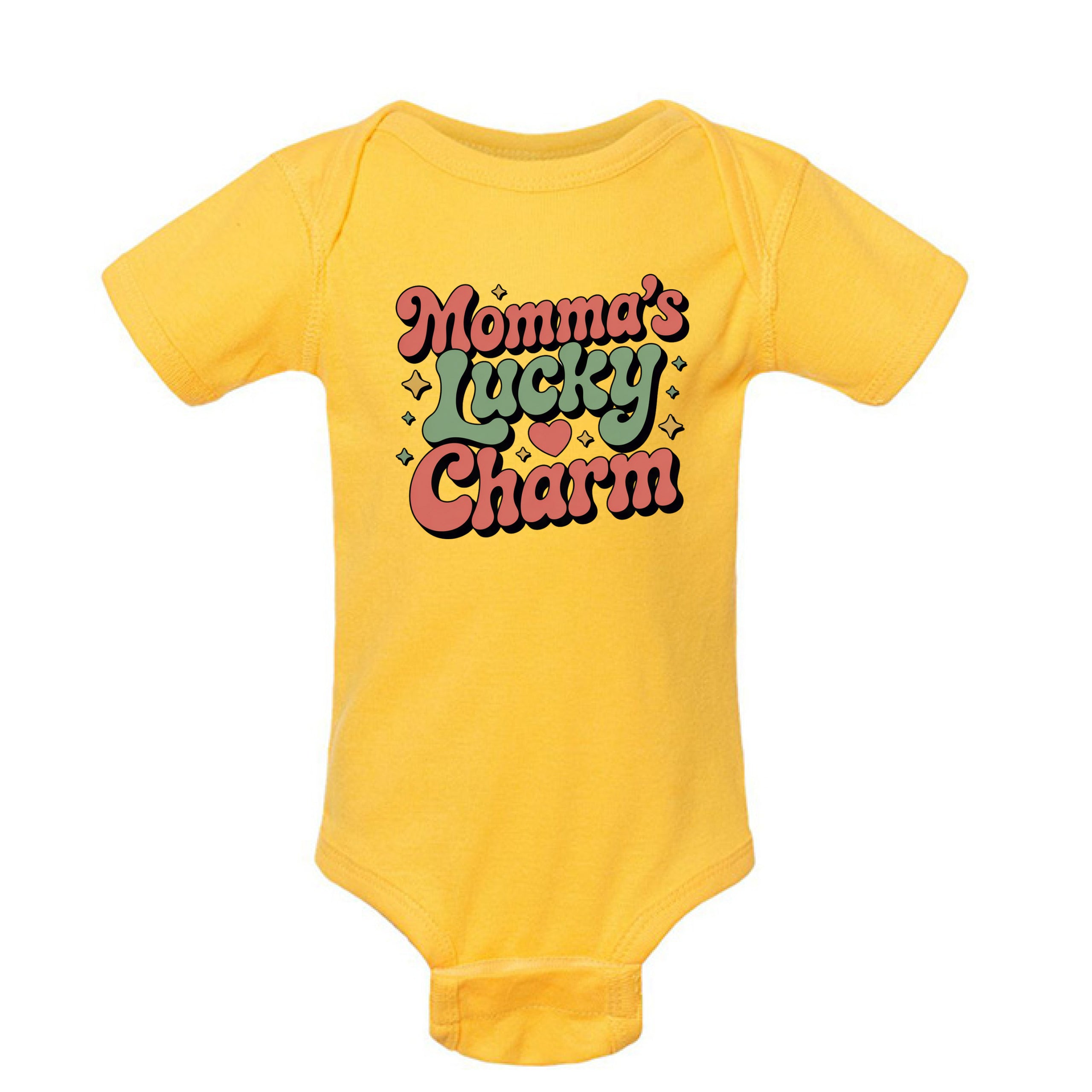 Mommas Lucky Charm St. Patrick's Day Baby Onesie