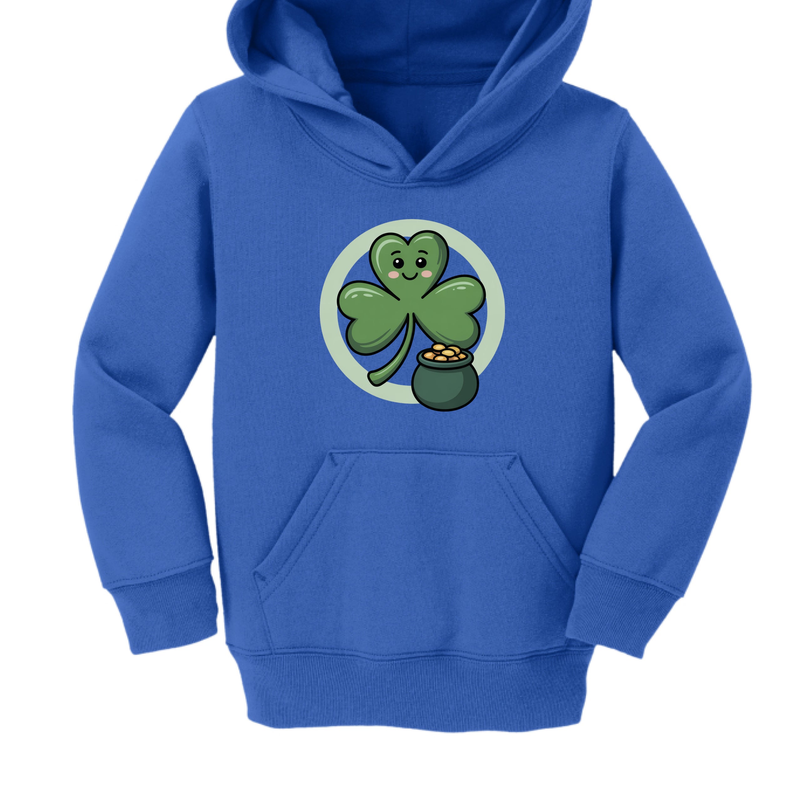Clover and Pot of Gold St. Patrick's Day Toddler Hooded Sweatshirt
